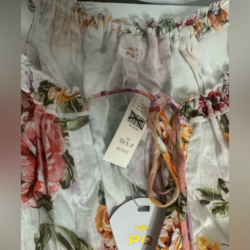 NWT Anthropologie x PQ Swim Tiered Ruffle Floral Maxi Dress XSP - Picture 13 of 13